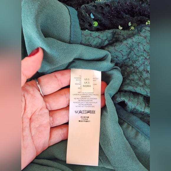 Gorgeous Free People Green Sequin Festive Dress !! - Picture 10 of 11